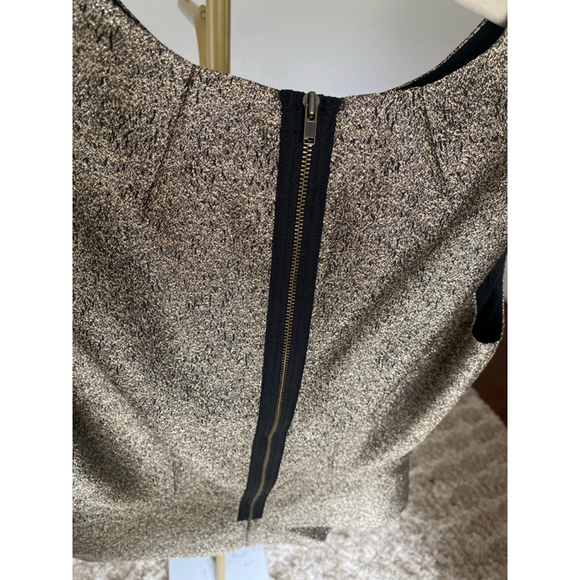 Fossil Metallic Gold Peplum Blouse Tank Top Party Wedding Festival Concert Glam - Picture 5 of 7